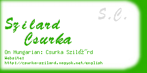 szilard csurka business card